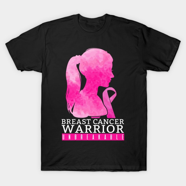 'Breast Cancer Warrior Unbreakable' Breast Cancer T-Shirt by ourwackyhome